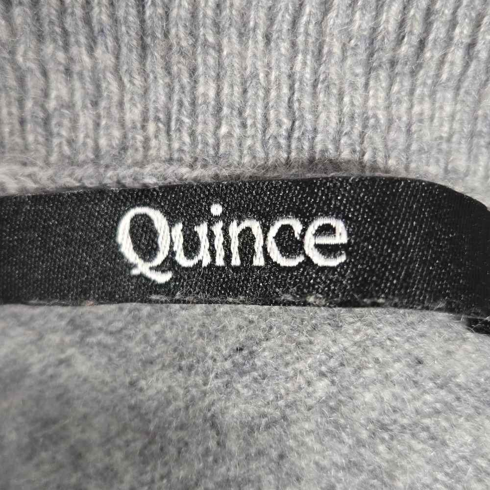 Quince 100% Cashmere Short Sleeve Crewneck Sweater Soft Gray Womens Size L - Picture 3 of 8